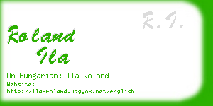 roland ila business card